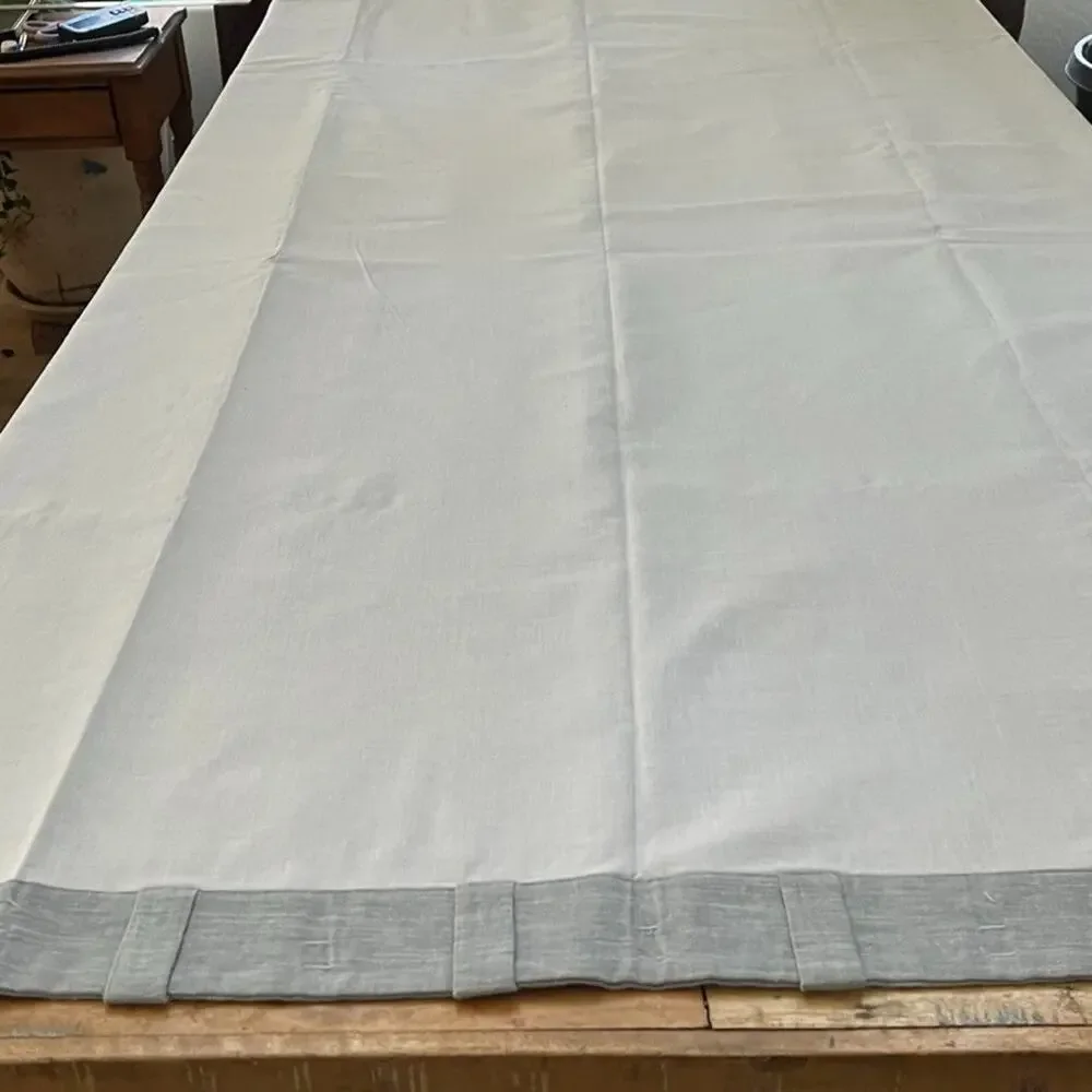 2 Pottery Barn Gray Blackout Lining Curtain Panels 50x84 Linen Blend